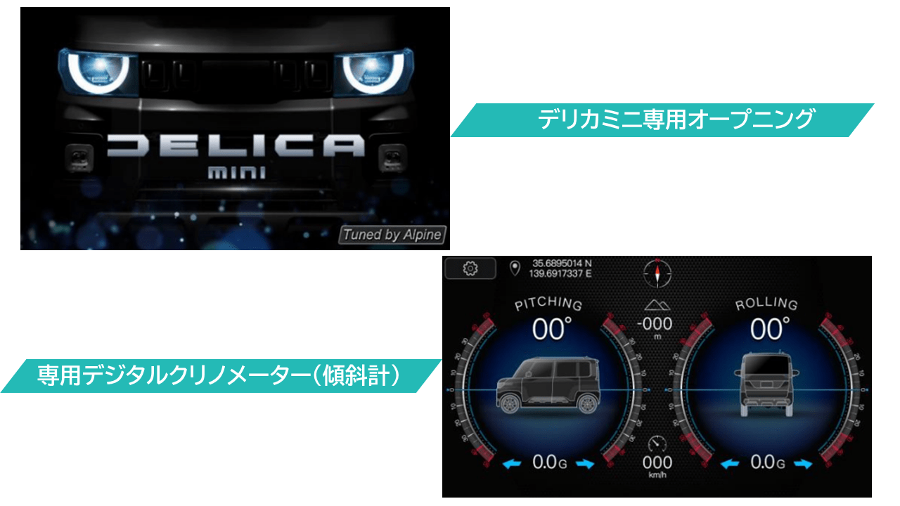 デリカミニ(BA系マルチアラウンドモニター装着車2025/11～)専用 パーフェクトフィット11型フローティングBIG X シンプルモデル/HDMI・USB入力